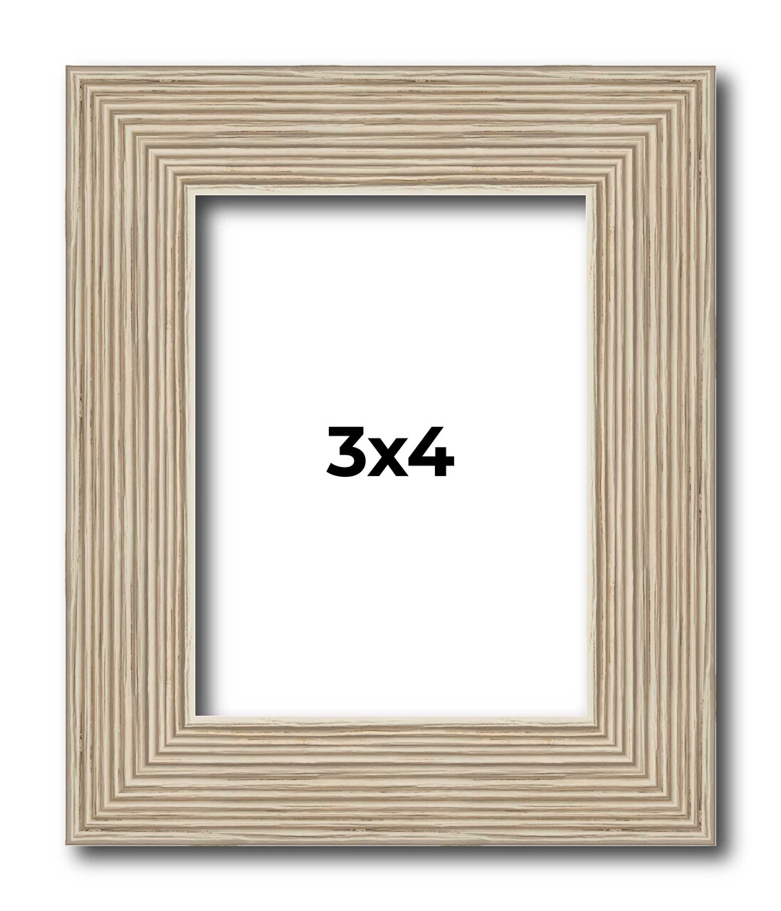 3x4 Thin Barnwood Picture Frame with UV-Resistant Acrylic & Acid Free Backing, Available in 2 Paint Finishes - Grey and Black